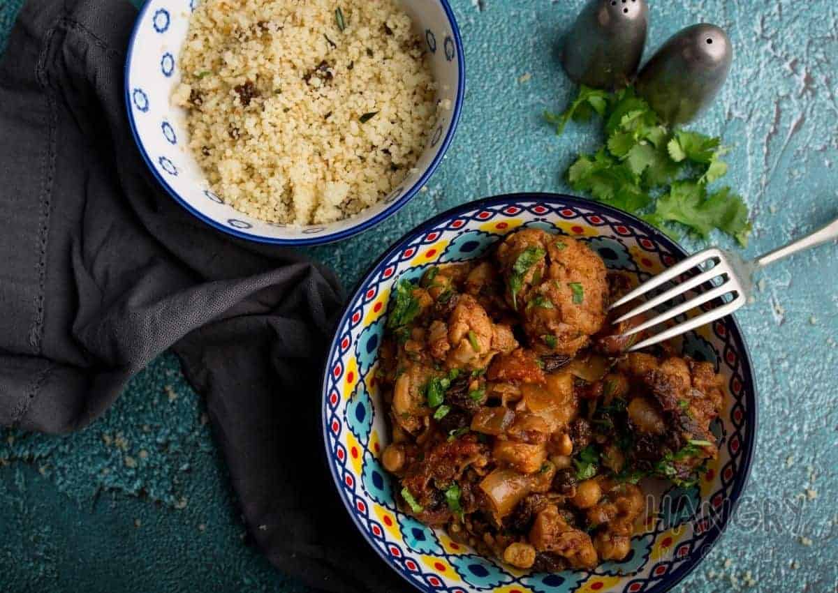 Sicilian Cauliflower & Chickpea Stew with Sun-dried tomato Couscous