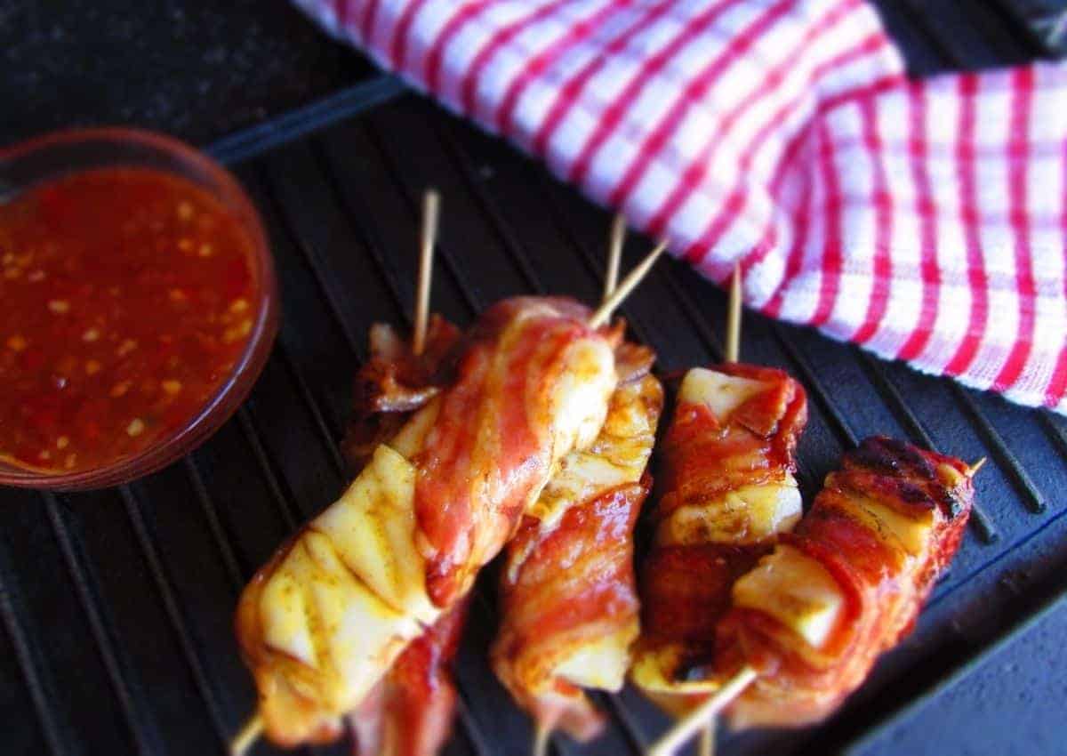Bacon Halloumi Skewers