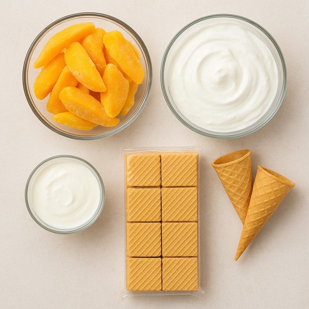 Ingredients for Mango Ice Cream
