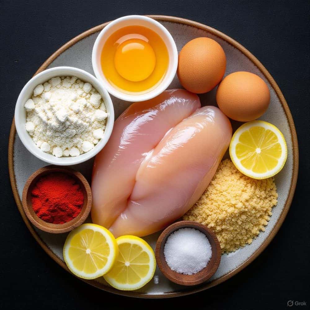 Ingredients for Chicken Schnitze;