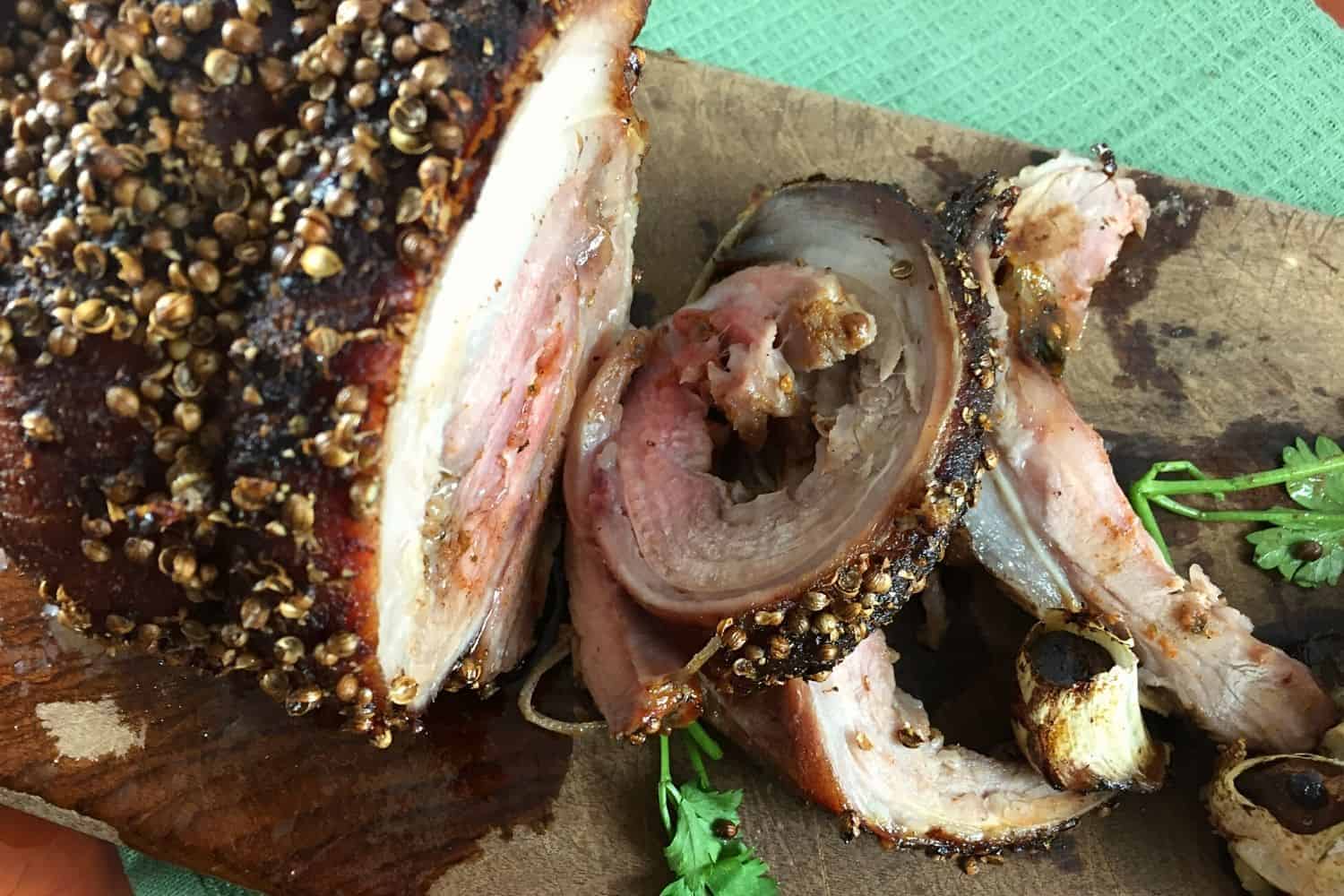 Rolled rib of Beef with Red Wine, Black Pepper and Coriander