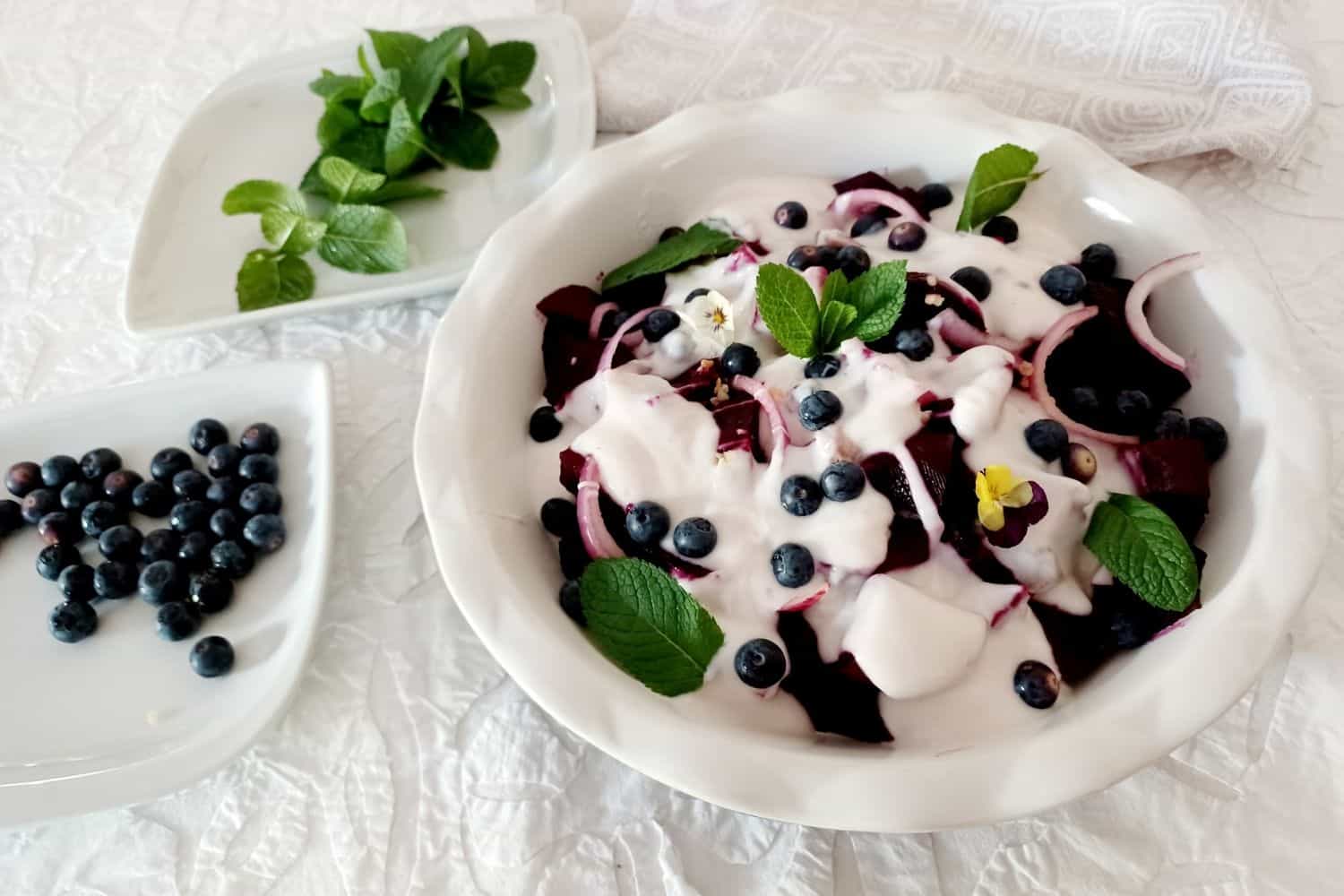 Beetroot Salad With Berries and Yogurt