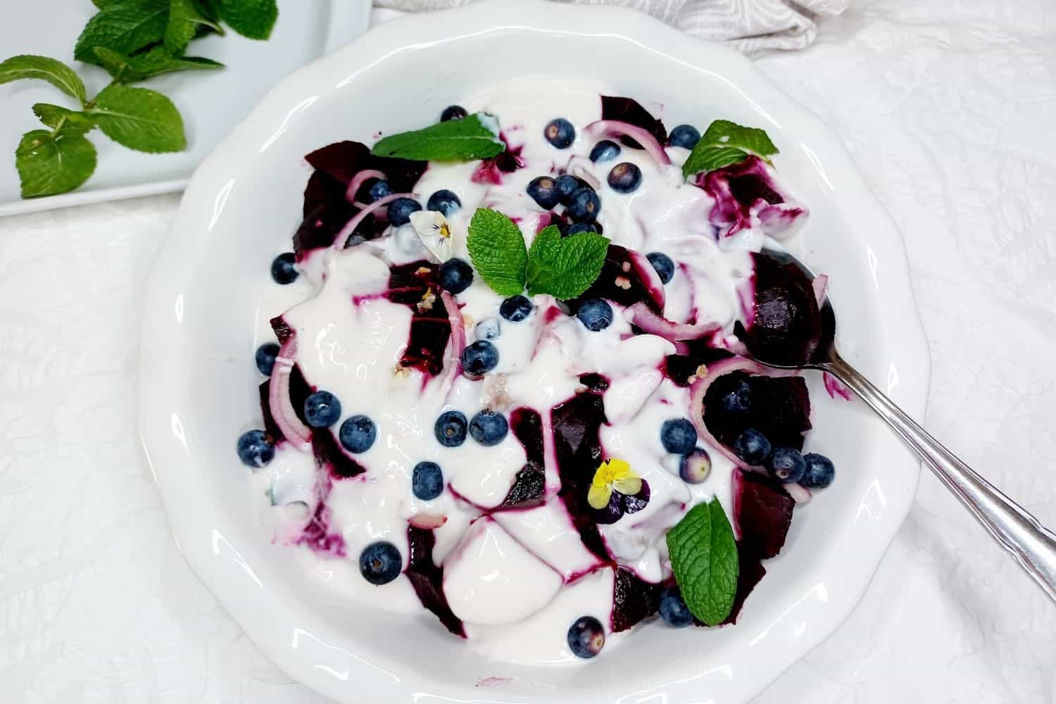 Beetroot Salad With Berries and Yogurt