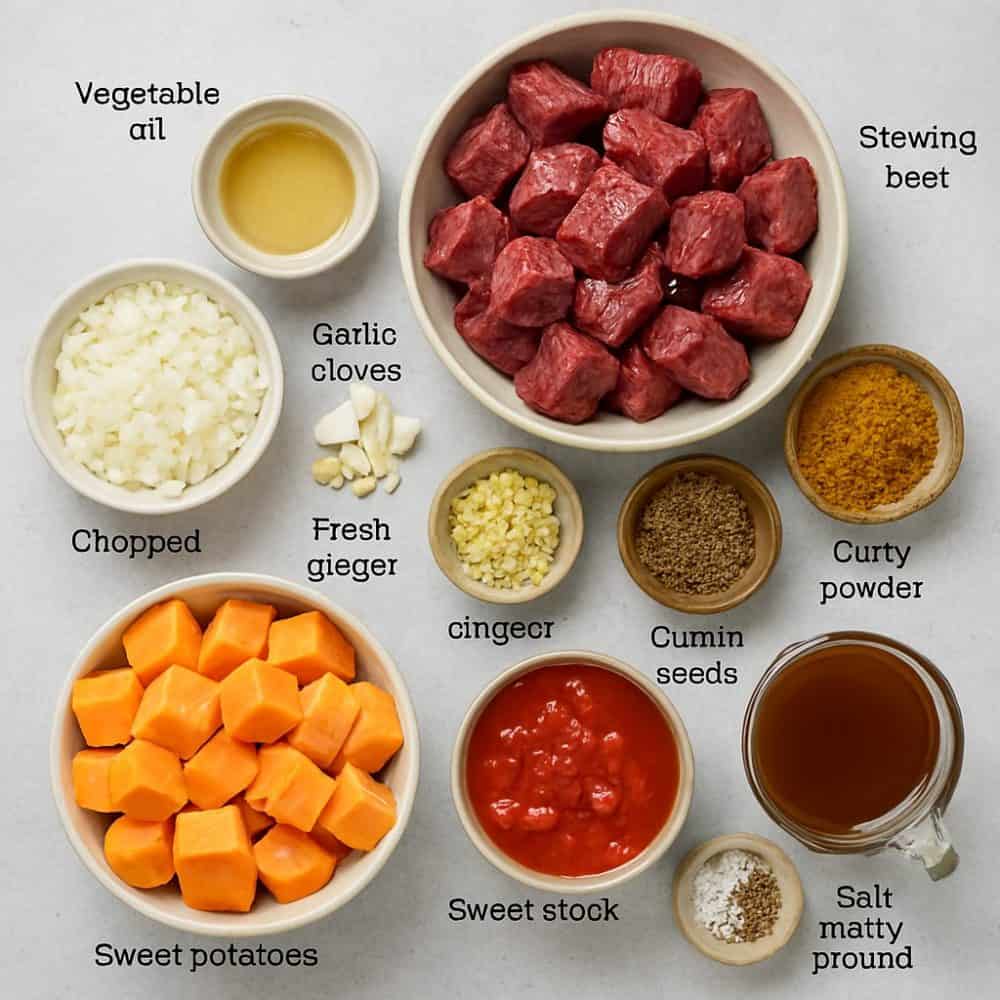 One-Pot Beef and Sweet Potato Curry Delight