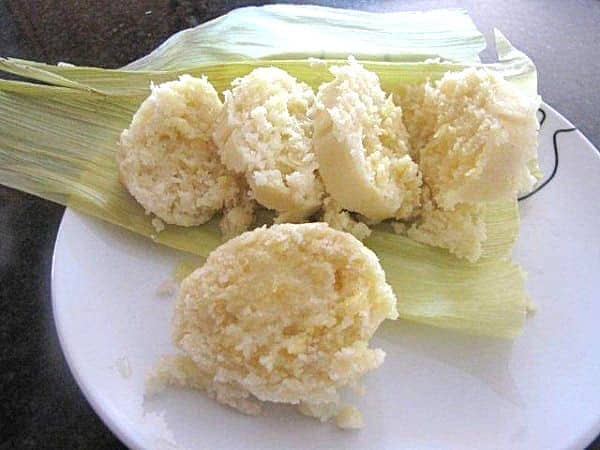 Steamed Corn Bread “Mieliebrood” Wrapped in Mielie (Corn) Leaves