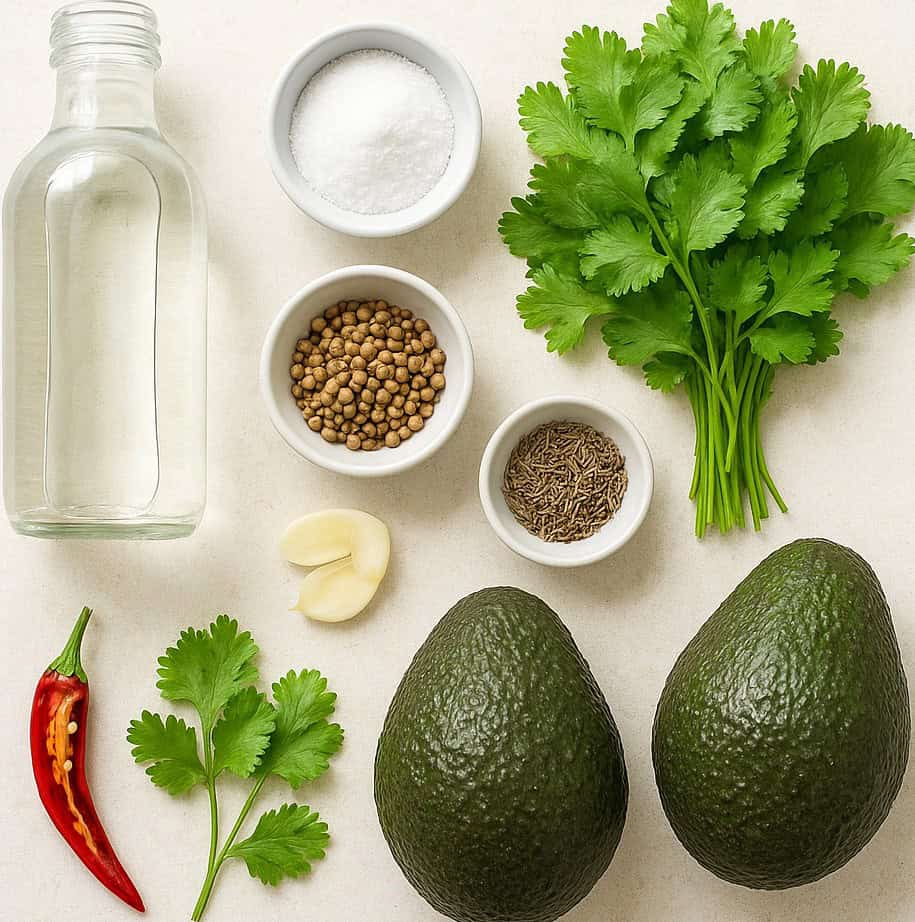 Ingredients - Pickled Avos