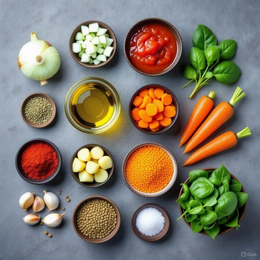 Ingredients for Lentil Soup
