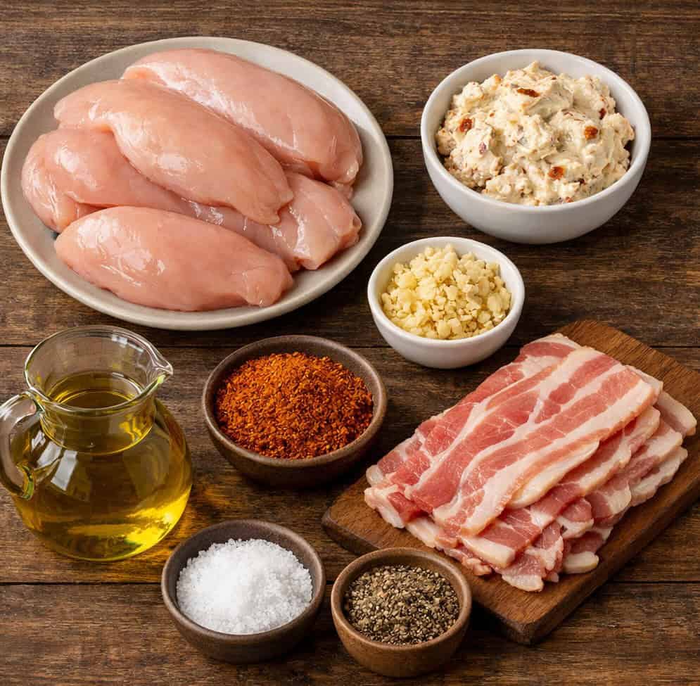 Bacon-Wrapped Stuffed Chicken Breasts ingredients