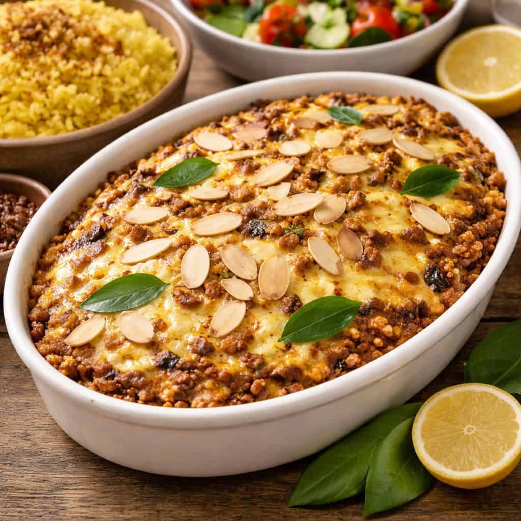 Classic South African Bobotie with Creamy Egg Topping