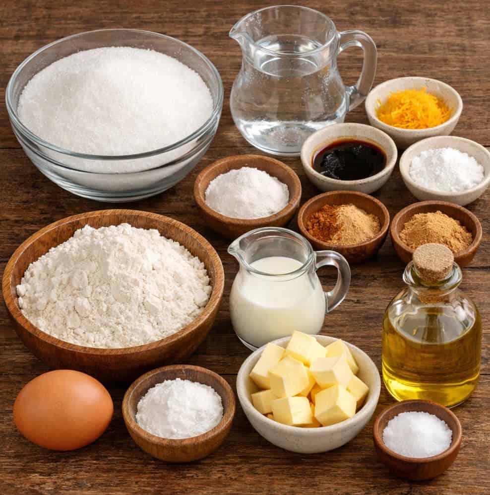 ingredients for Best Koeksisters Recipe – Classic South African Syrup-Soaked Treats