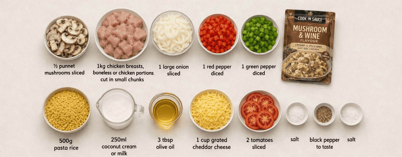 One-Pot Creamy Chicken & Pasta Bake
